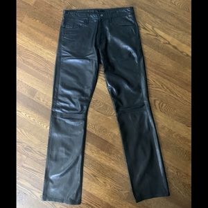 Simon Spurr Lambskin Leather Pants 32